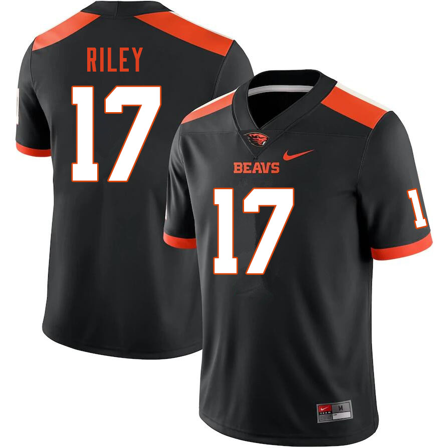 Men #17 Johnathan Riley Oregon State Beavers College Football Jerseys Sale-Black